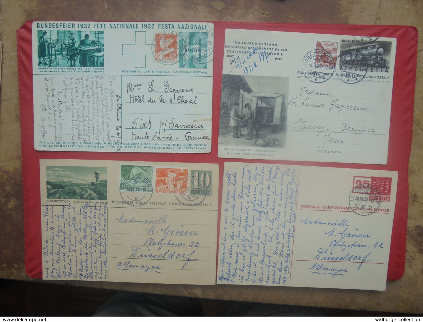 SUISSE BEAU LOT 44 DOCUMENTS ANCIENS dont ENTIERS POSTAUX---PETIT PRIX ! A SAISIR !!!