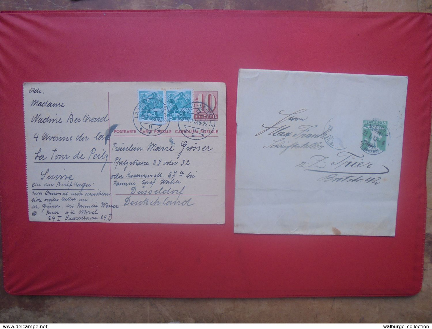 SUISSE BEAU LOT 44 DOCUMENTS ANCIENS dont ENTIERS POSTAUX---PETIT PRIX ! A SAISIR !!!