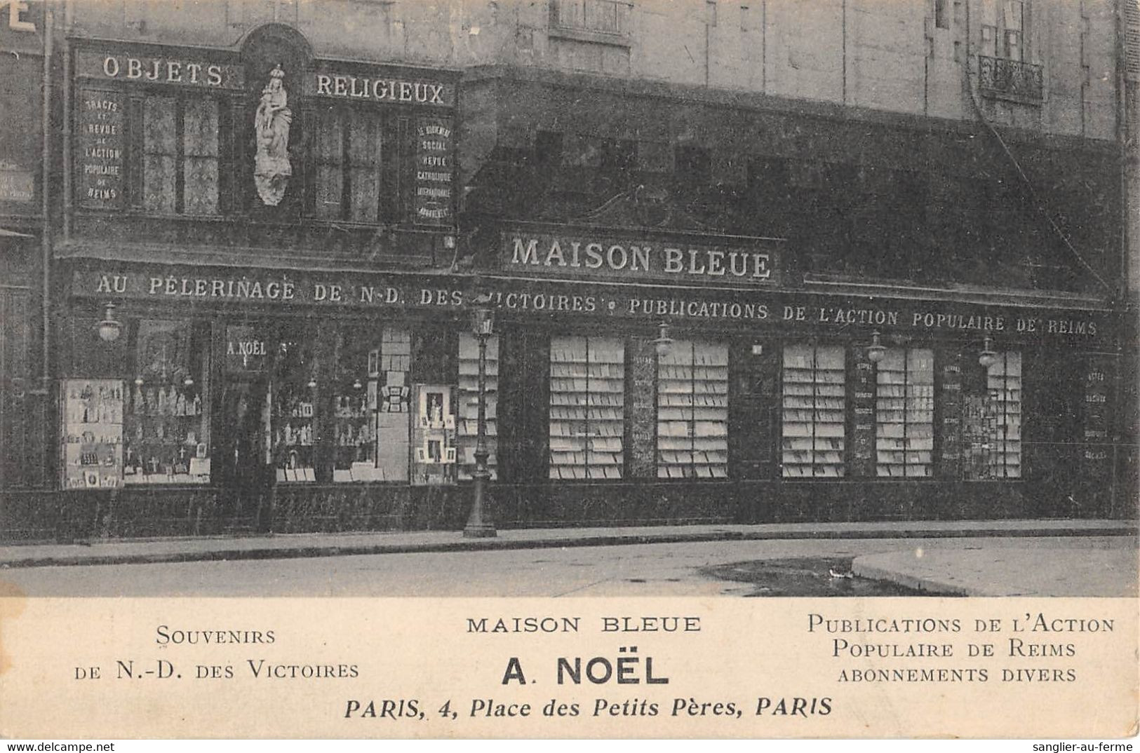 CPA 75 PARIS IIe MAGASIN MAISON BLEUE A.NOEL OBJETS RELIGIEUX - Arrondissement: 02