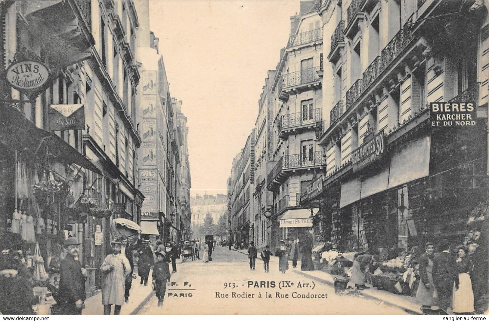 CPA 75 PARIS IXe RUE RODIER A LA RUE CONDORCET - Paris (09)