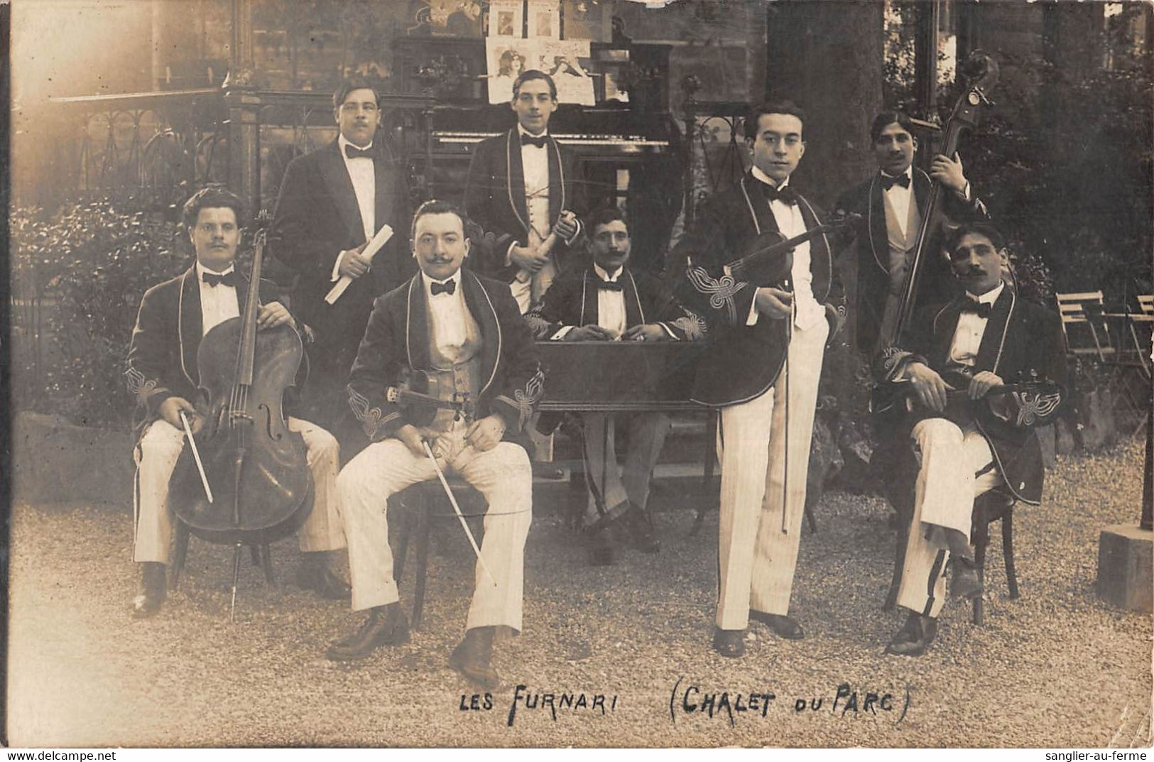 CPA 75 PARIS XIVe CARTE PHOTO AU PARC MONTSOURIS EDITION MUSICALELES FURNARI CHALET DU PARC - Paris (14)