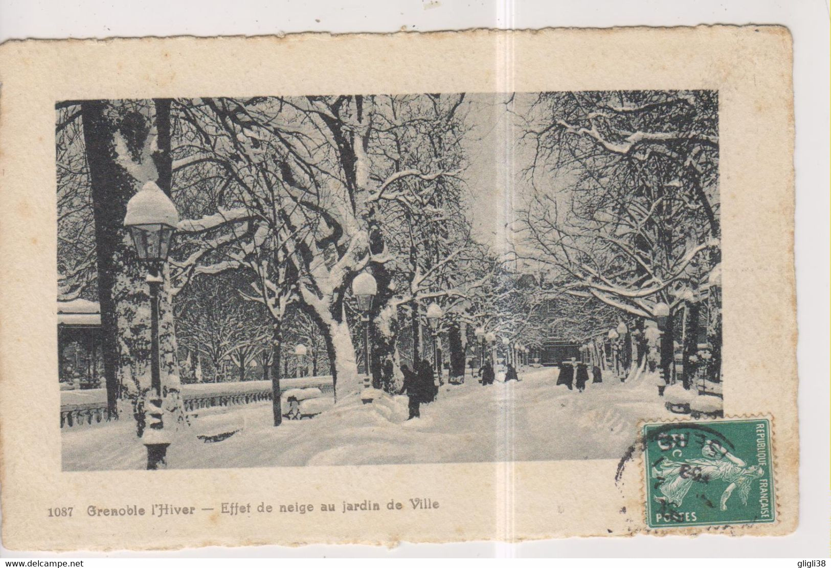 CPA-38-Isère- GRENOBLE L'hiver- Effet De Neige Au Jardin De Ville- - Grenoble