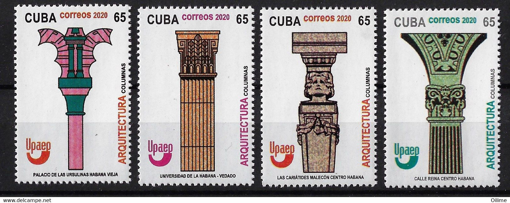 CUBA 2020. UPAEP ARQUITECTURA (COLUMNAS). MNH - Nuevos