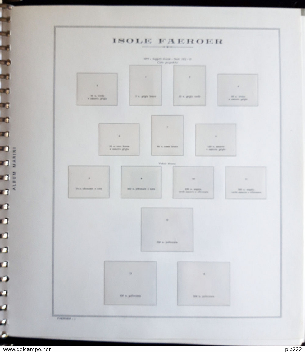 Fogli Marini Isole Faroer 1975/2001 Su Album Bolaffi Con Custodia - Binders With Pages