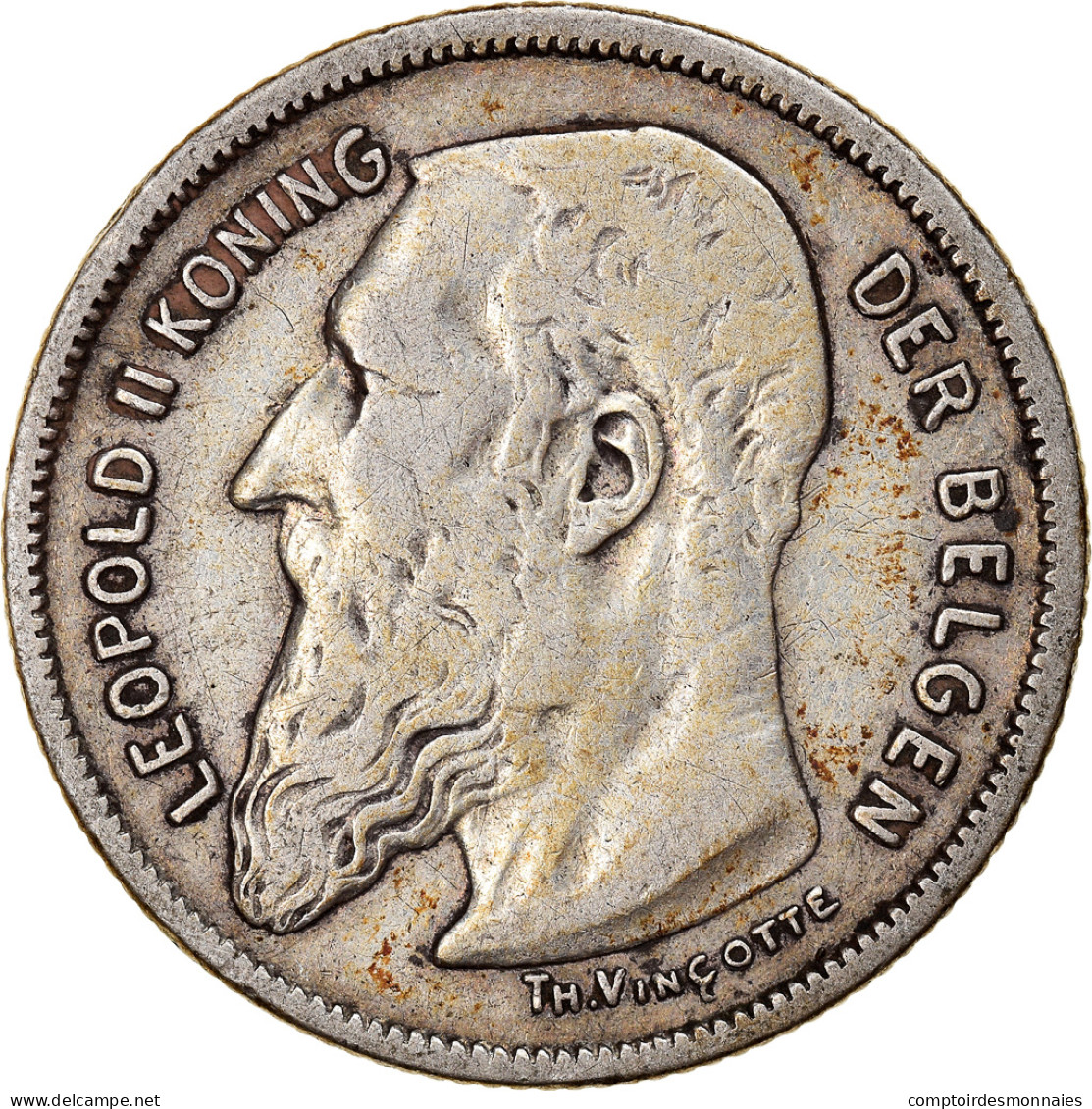 Monnaie, Belgique, Leopold II, 2 Francs, 2 Frank, 1904, Bruxelles, TB, Argent - 2 Francs