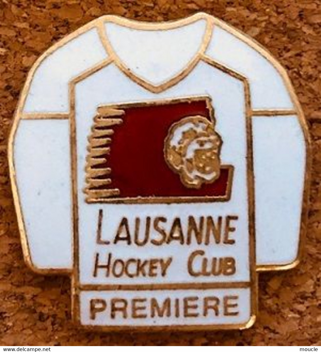 HOCKEY SUR GLACE - ICE - MAILLOT BLANC DU LAUSANNE HC - EQUIPE PREMIERE - VAUD - SUISSE -  SCHWEIZ - SVIZZERA - (27) - Wintersport