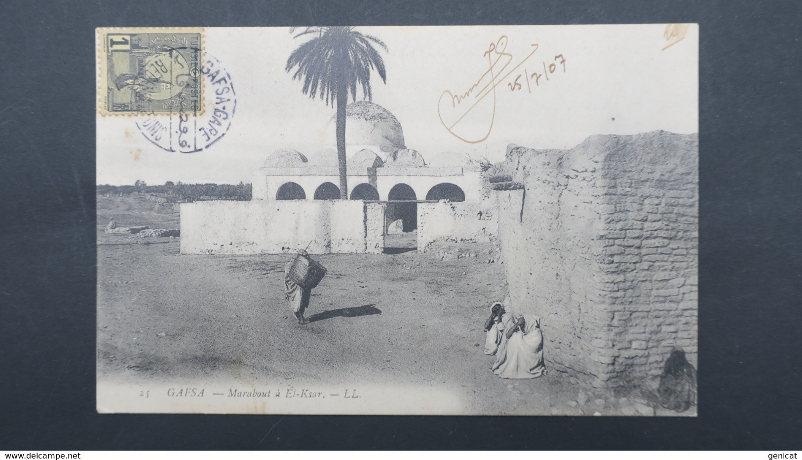 Tunisie Oblitération Bilingue De Gafsa Gare Sur CPA De Gafsa 1907 - Brieven En Documenten