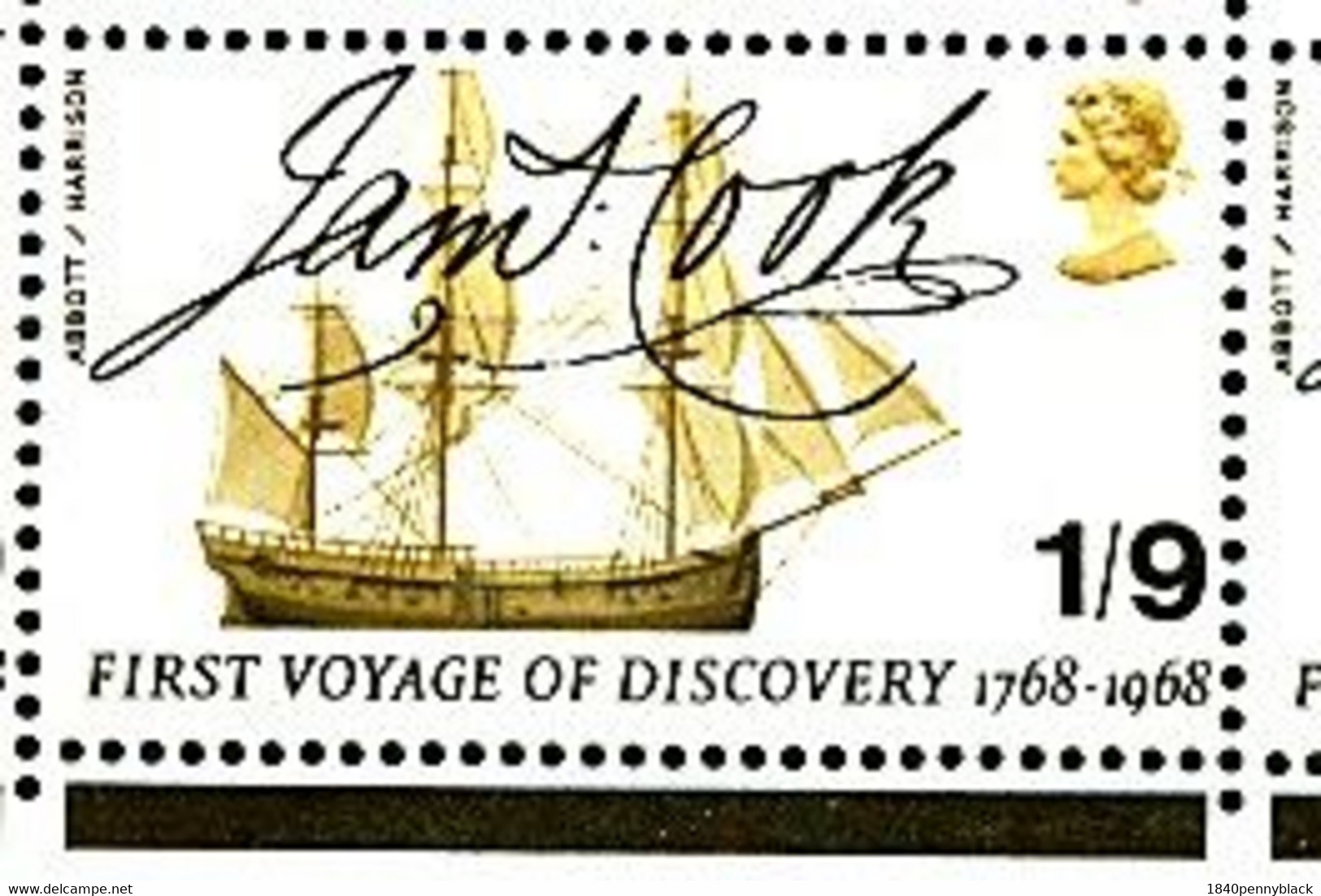 GB 1968 1s9d Drake's Voyage Of Discovery With Short 9 Flaw MNH Unmounted Mint - Errors, Freaks & Oddities (EFOs