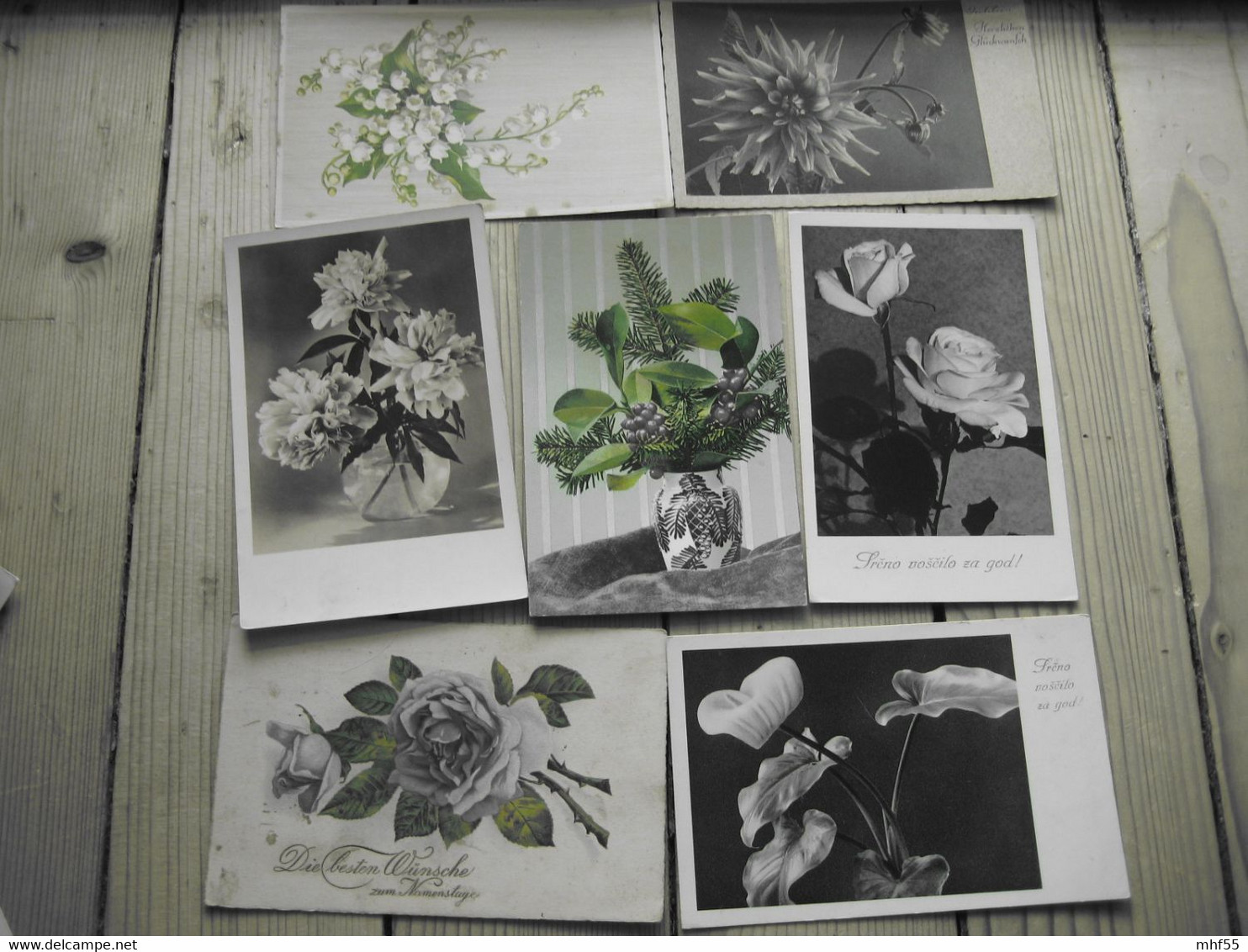 Ca. 57 Ansichtskarten - Nur Blumen, Meist Vor 1945 Und älter, Schwarz/ Weiß Und Bunt, Gelaufen/ungelaufen - 5 - 99 Cartes