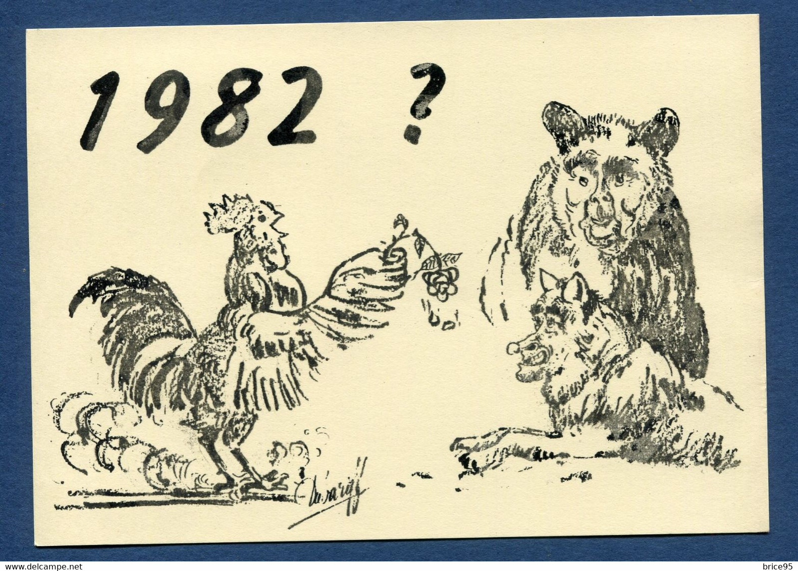 ⭐ France - Carte Postale - Le Coq - Le Loup - L'ours ⭐ - Réceptions