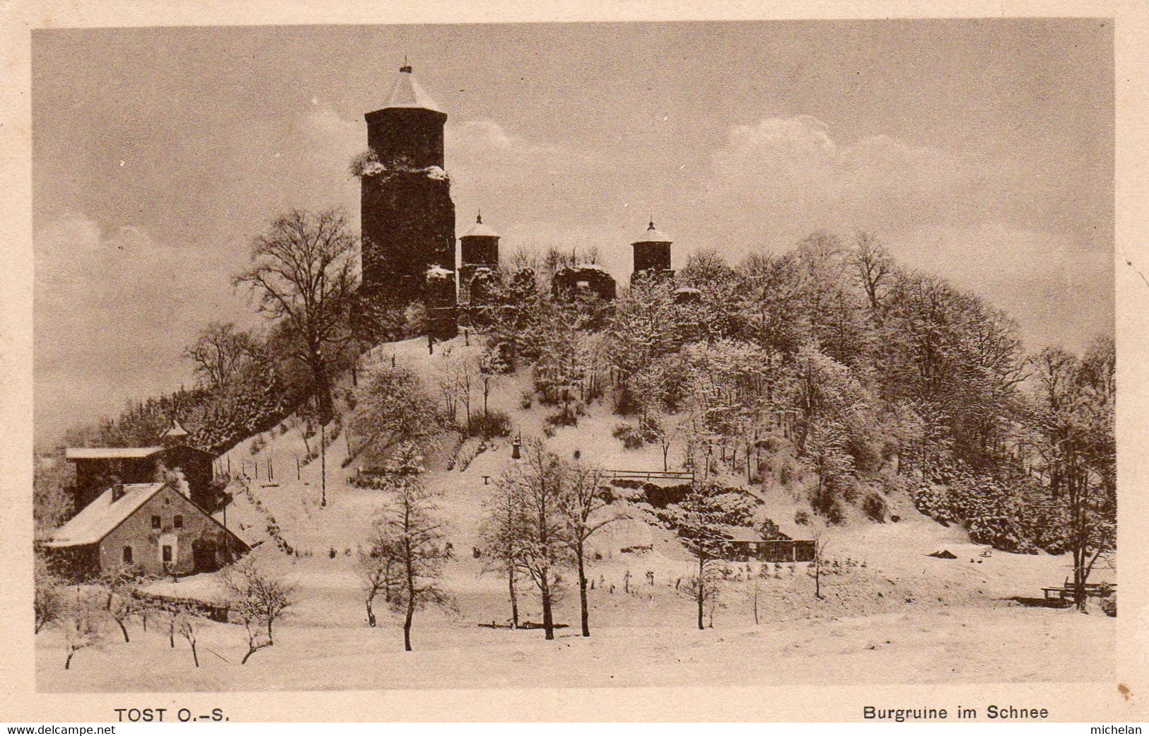 CPA   ALLEMAGNE---TOST O. S.   BURGRUINE IM  SCHNEE - Unclassified