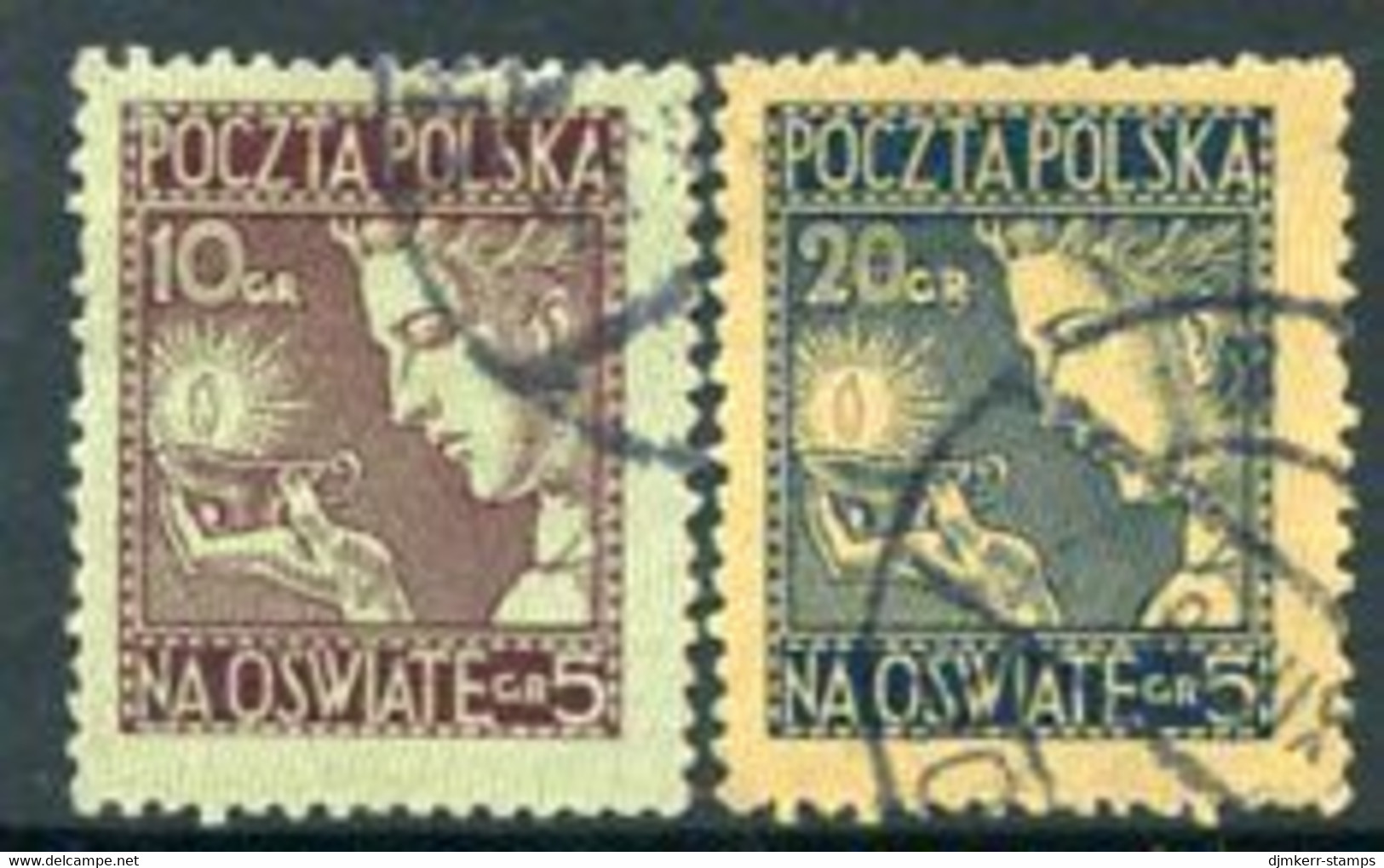 POLAND 1927 Education Fund Used. Michel 247-48 - Used Stamps