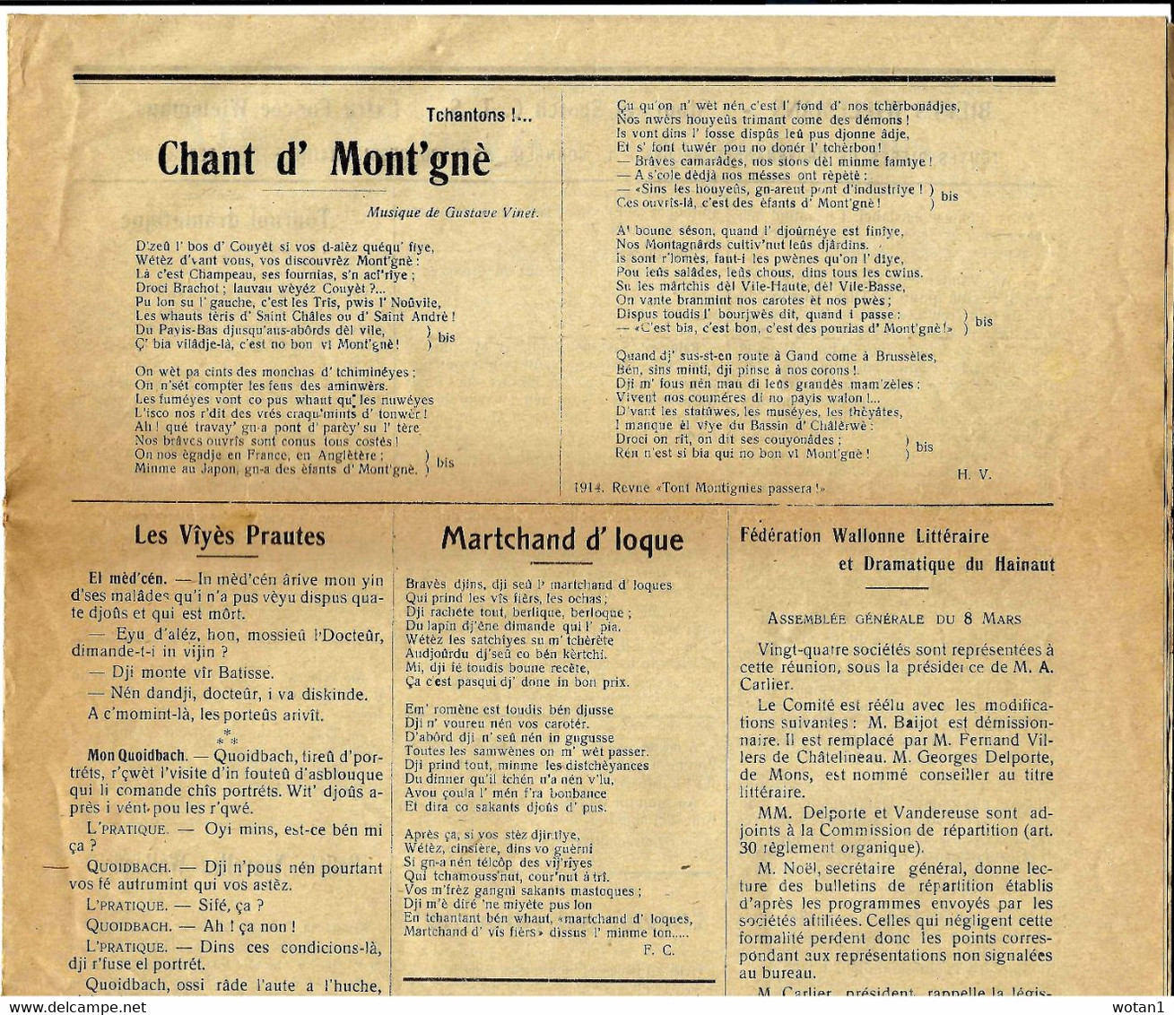 CHARLEROI - "L'HÛLAUD D'CHÂLERWE" N° 4 Et 9 - ANNEE 1925 - Hûlant Au Mwins In Caup Pâr Mwès - Other & Unclassified