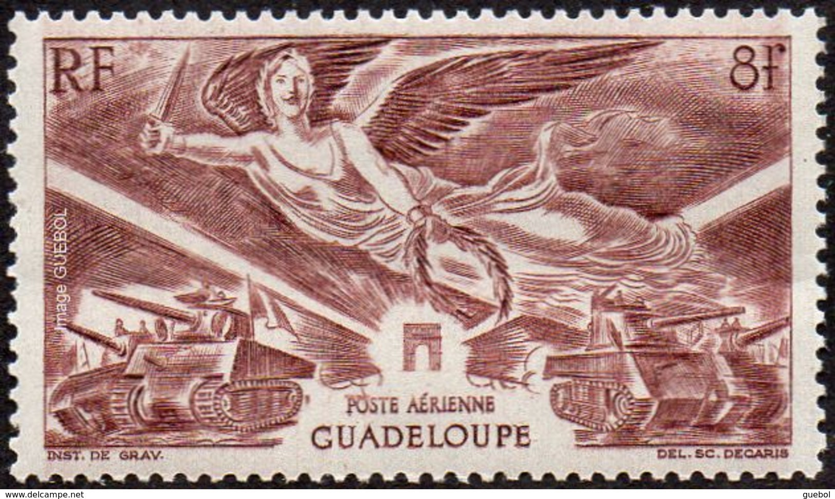 Anniversaire De La Victoire. Détail De La Série Guadeloupe N° PA 6 ** - 1946 Anniversaire De La Victoire