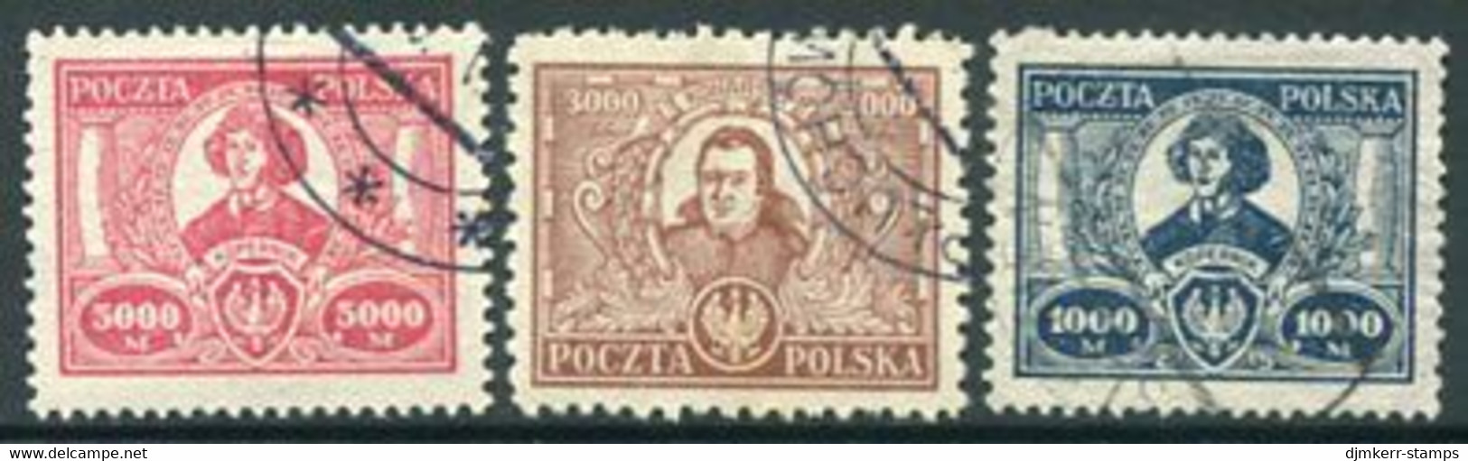 POLAND 1923 Copernicus Anniversary Used. Michel 182-84 - Usados