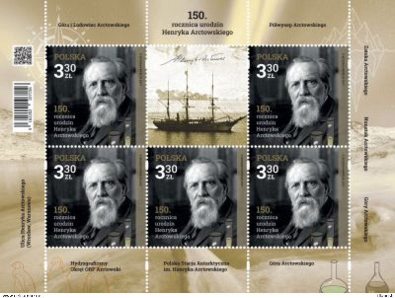 Poland 2021 / 150th Anniversary Of Henryk Arctowski Birth, Polish Scientist And Explorer Full Sheet MNH** New!!! - Ganze Bögen