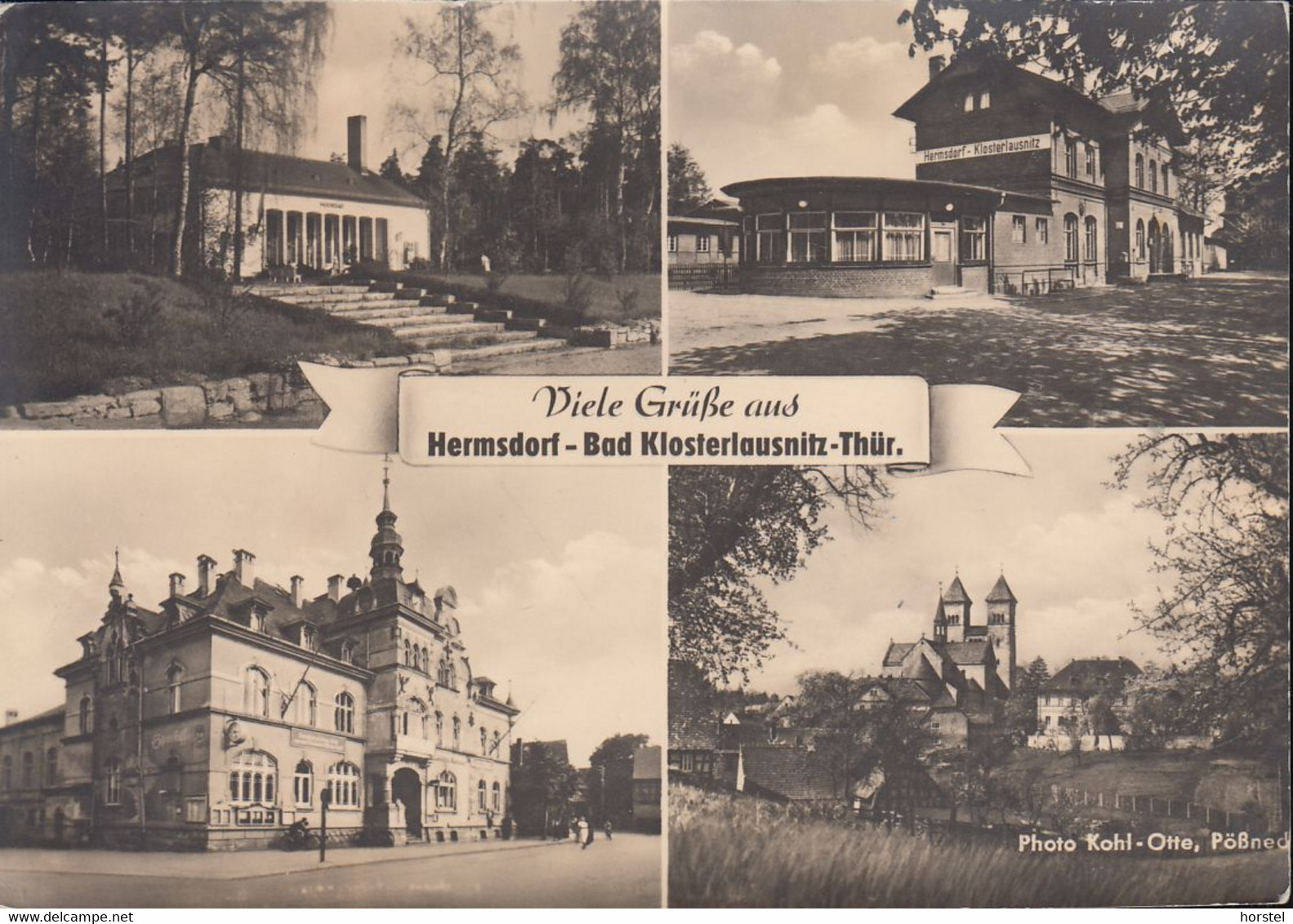 D-07639 Bad Klosterlausnitz - Hermsdorf - Rathaus - Bad Klosterlausnitz Bahnhof - Sanatorium - 2x Nice Stamps - Bad Klosterlausnitz