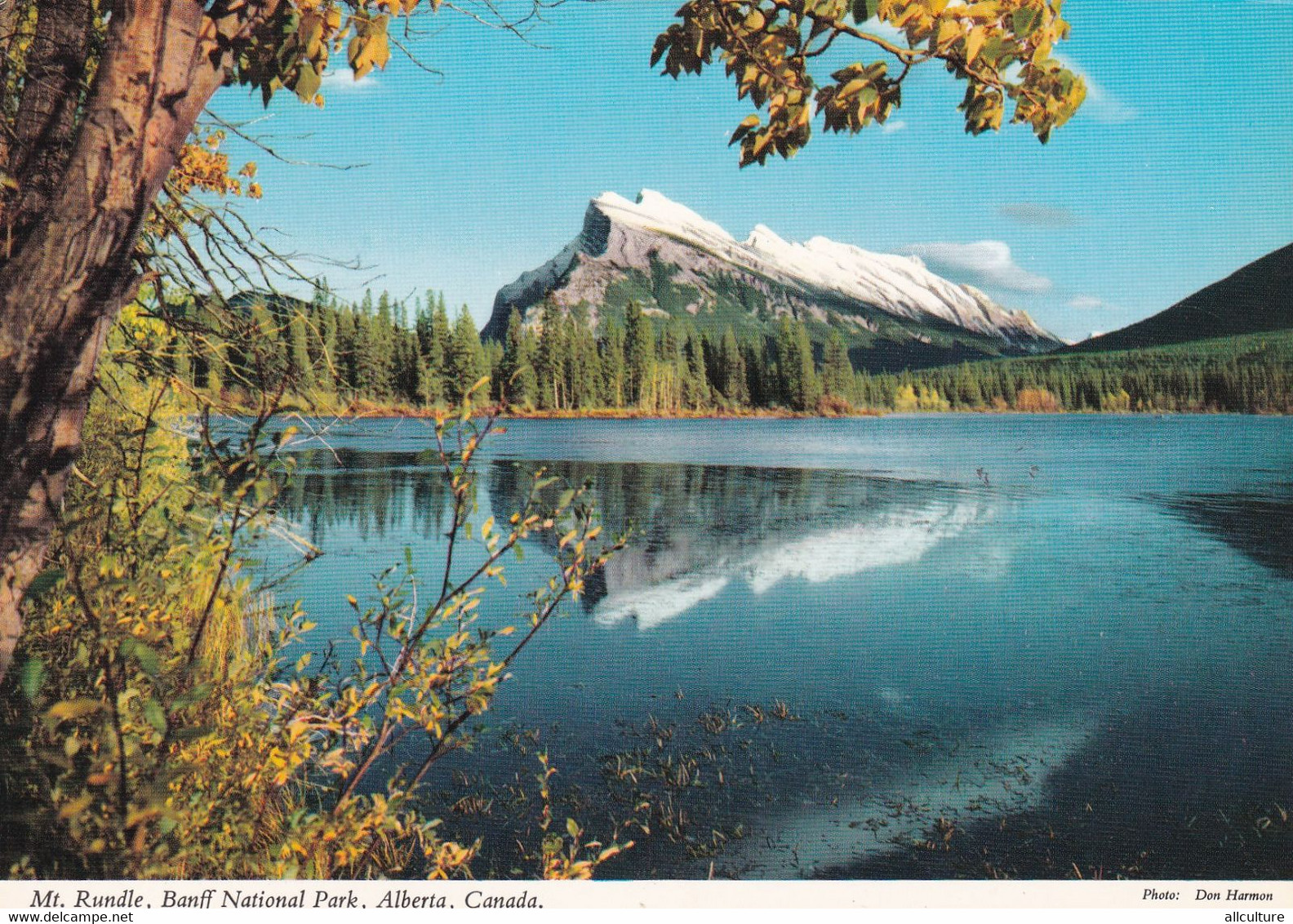 A11499- MOUNT RUNDLE, SECOND VERMILION LAKE, REV.ROBERT TYRRELL RUNDLE, BANFF NATIONAL PARK ALBERTA CANADA POSTCARD - Banff