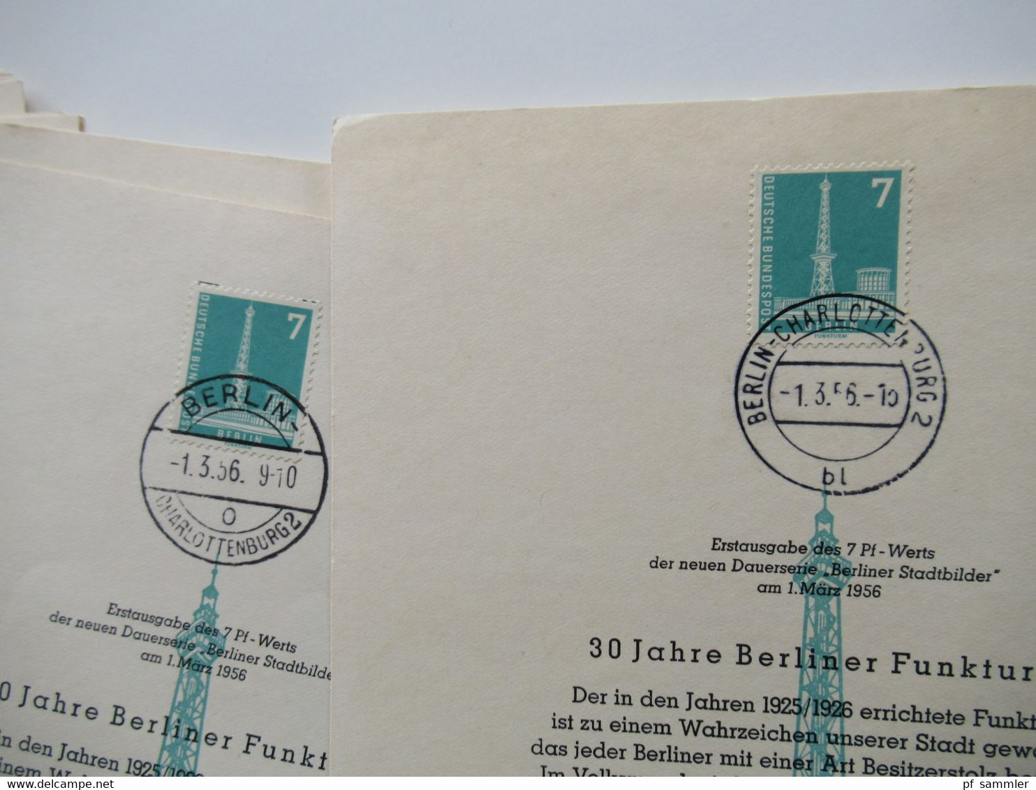 Berlin ETB 1956 / 58 + Zugabe Ab Nr. 1 Michel über 2500€ 2x Nr. 1 (1x BPP Geprüft) Verschiedene Stempel / Kennbuchstaben - 1e Jour – FDC (feuillets)