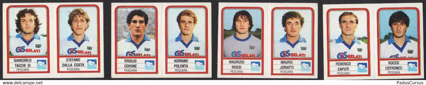 Stikers Panini 1983-84 Calcio Football Pescara Rossi Joriatti Cerona Polenta Dalla Costa Tacchi Caputi Cotroneo FAS00368 - Italian Edition