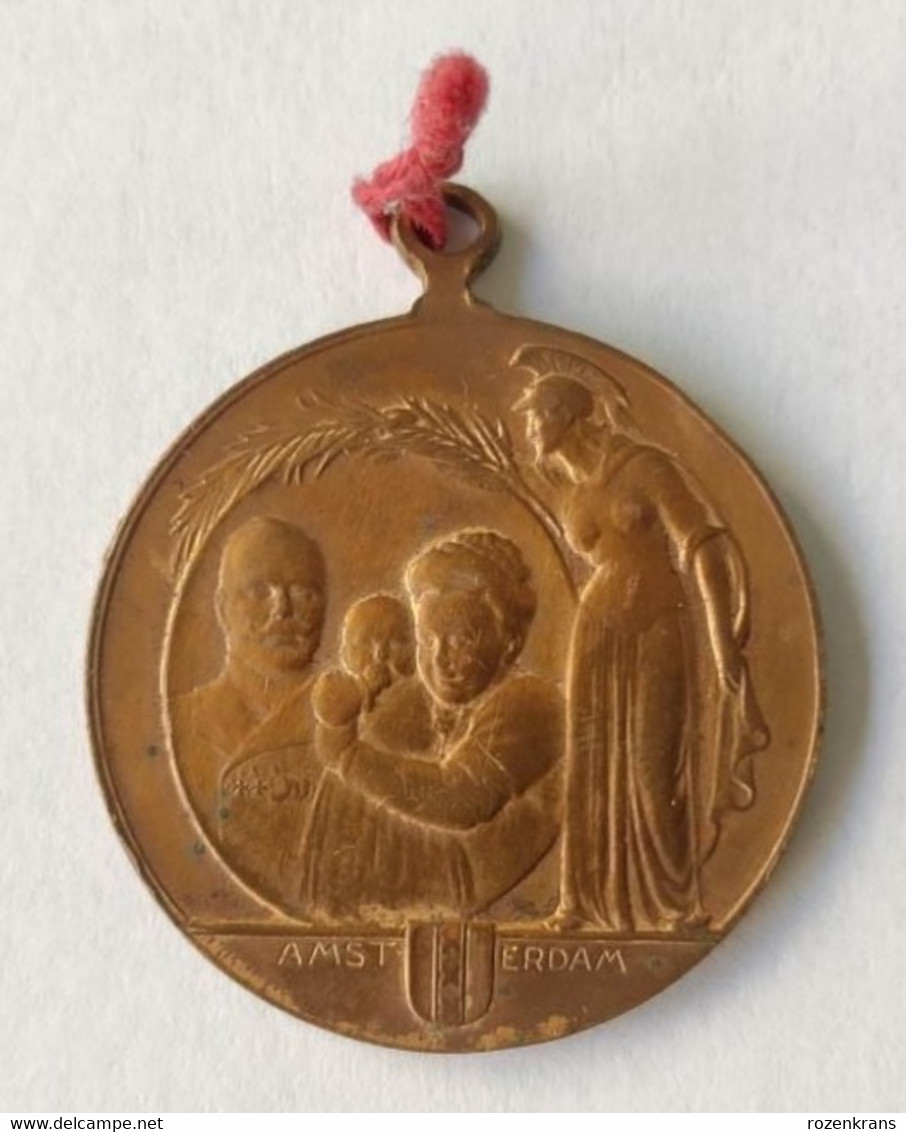 Medaille Medal Nederland 1910 Herinnering Reine Koningin Queen Juliana Nederland Netherlands Royalty - Sonstige & Ohne Zuordnung