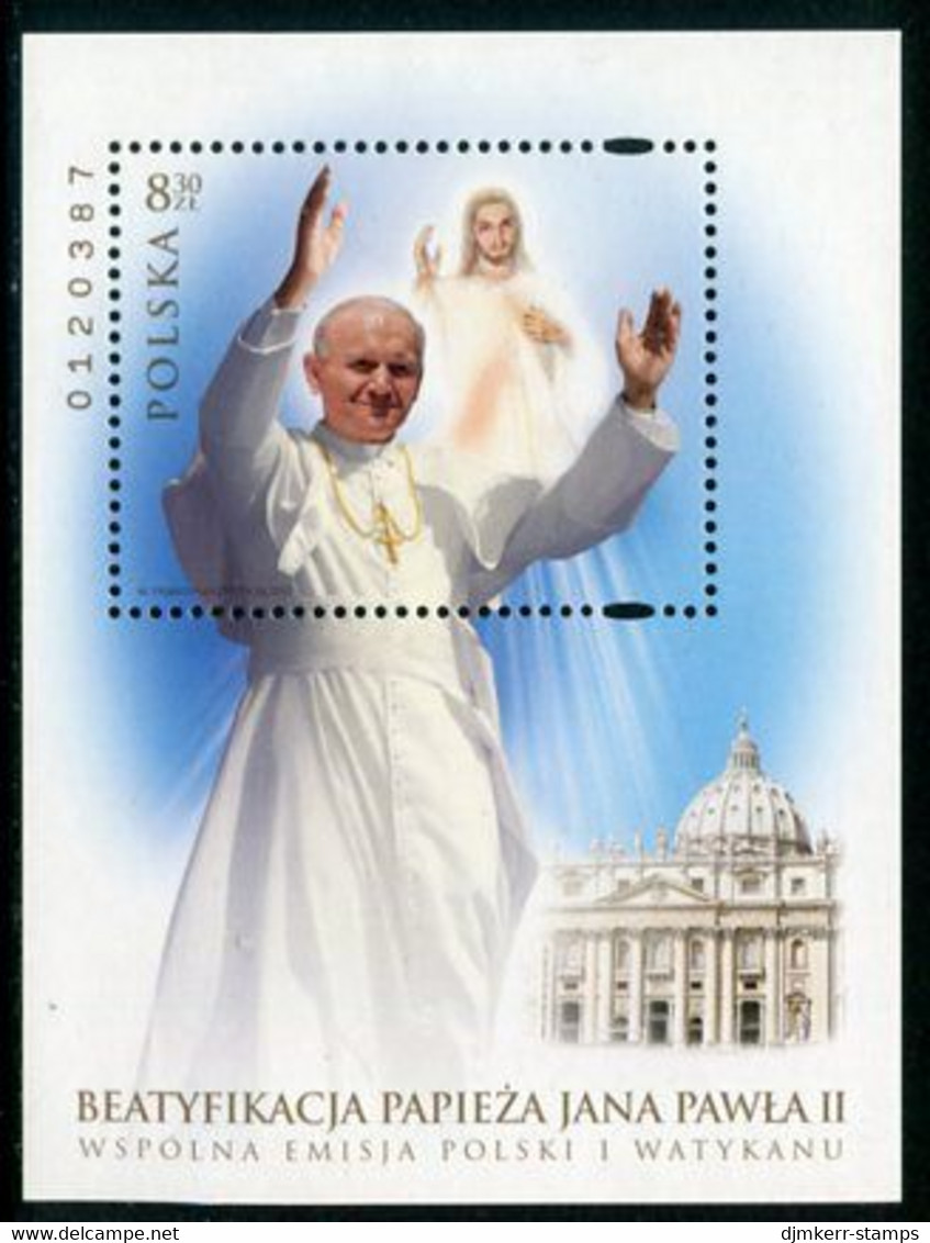 POLAND 2011 Beatification Of John Paul II Block  MNH / **.  Michel Block 197 - Blocks & Sheetlets & Panes
