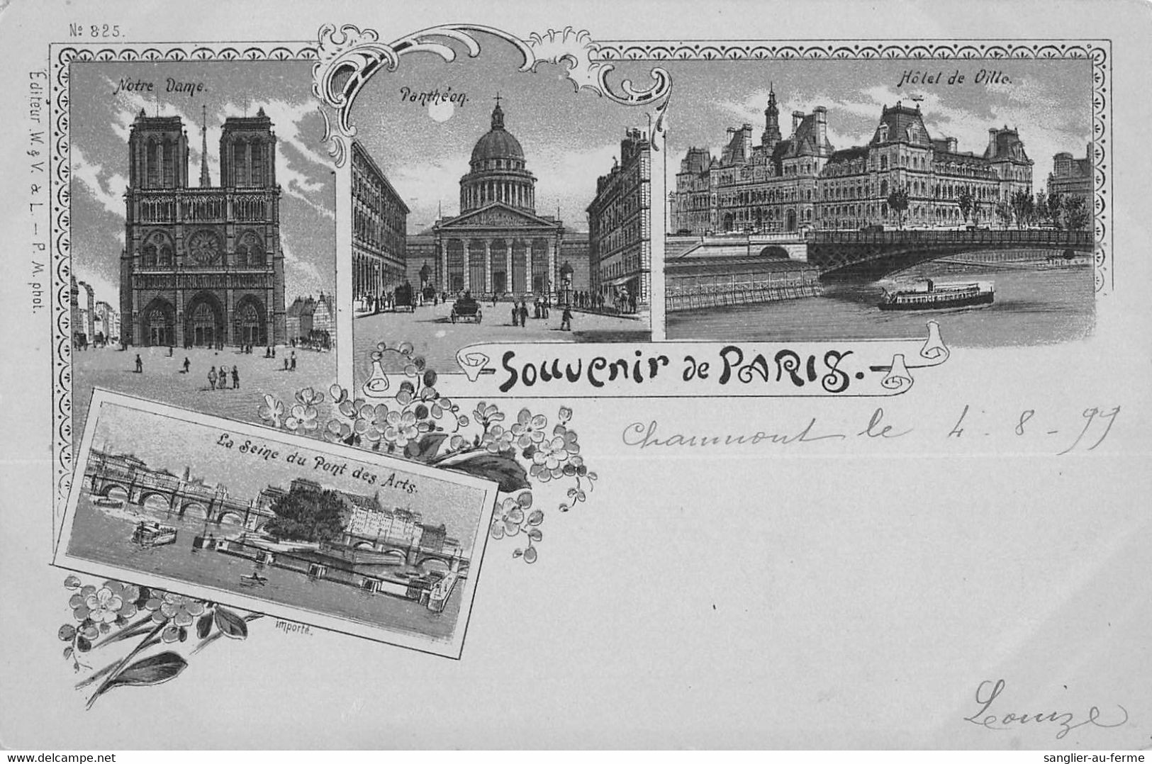 CPA 75 PARIS SOUVENIR DE PARIS CPA ILLUSTRATEUR PRECURSEUR - Sonstige & Ohne Zuordnung