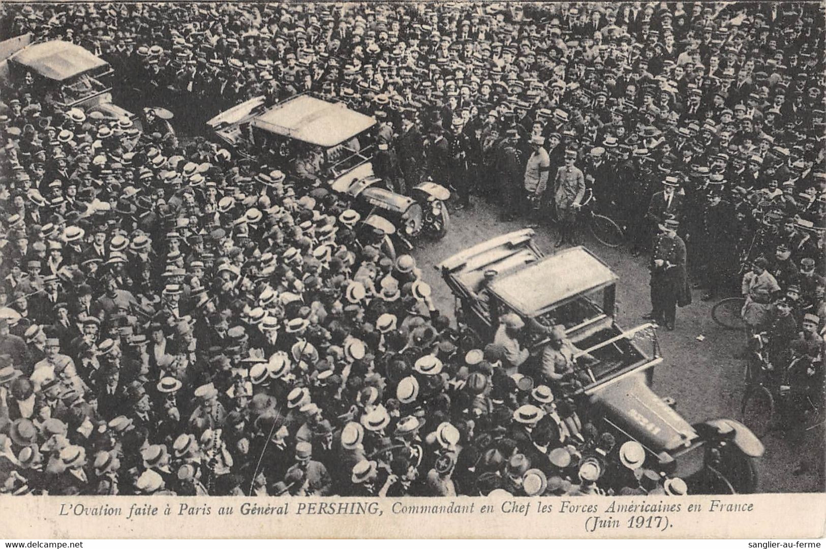 CPA 75 PARIS L'OVATION FAITE A PARIS AU GENERAL PERSHING COMMANDANT EN CHEF LES FORCES AMERAICAINES - Sonstige & Ohne Zuordnung