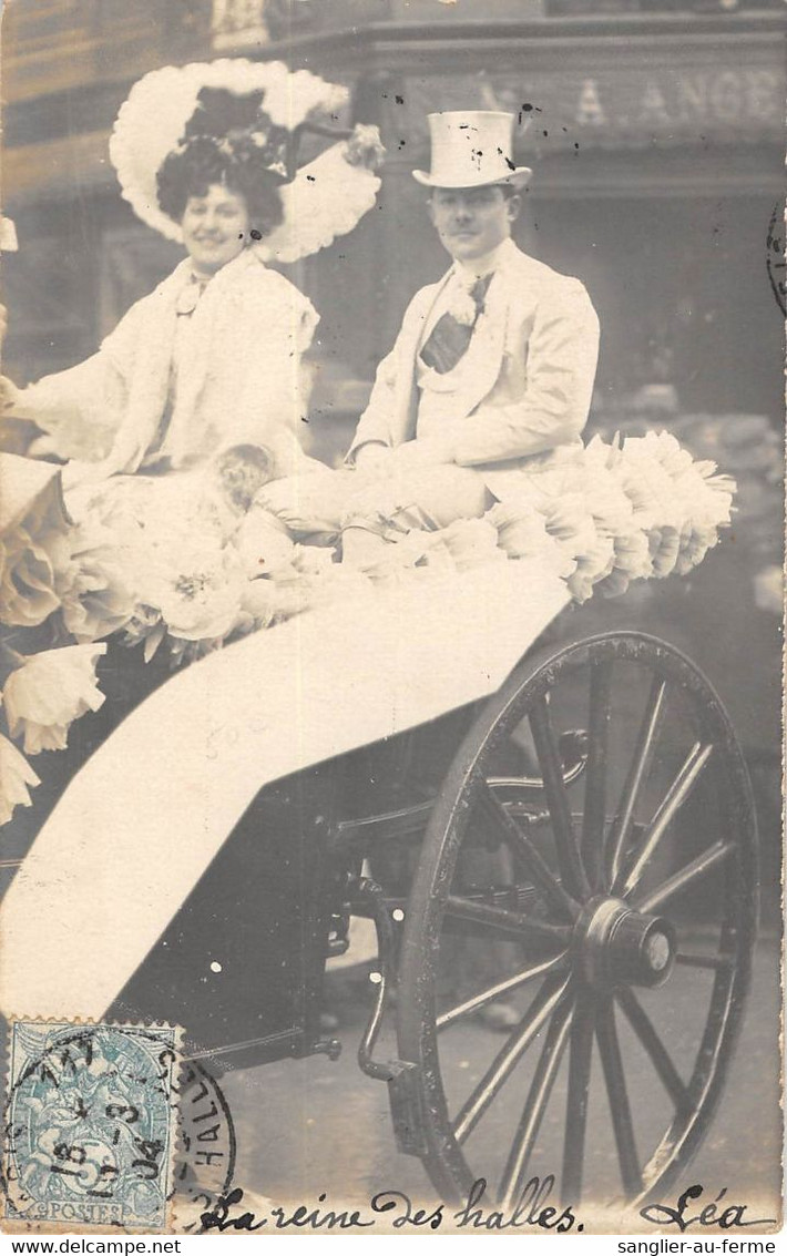 CPA 75 PARIS CARTE PHOTO DE LA REINE DES HALLES LEA - Other & Unclassified