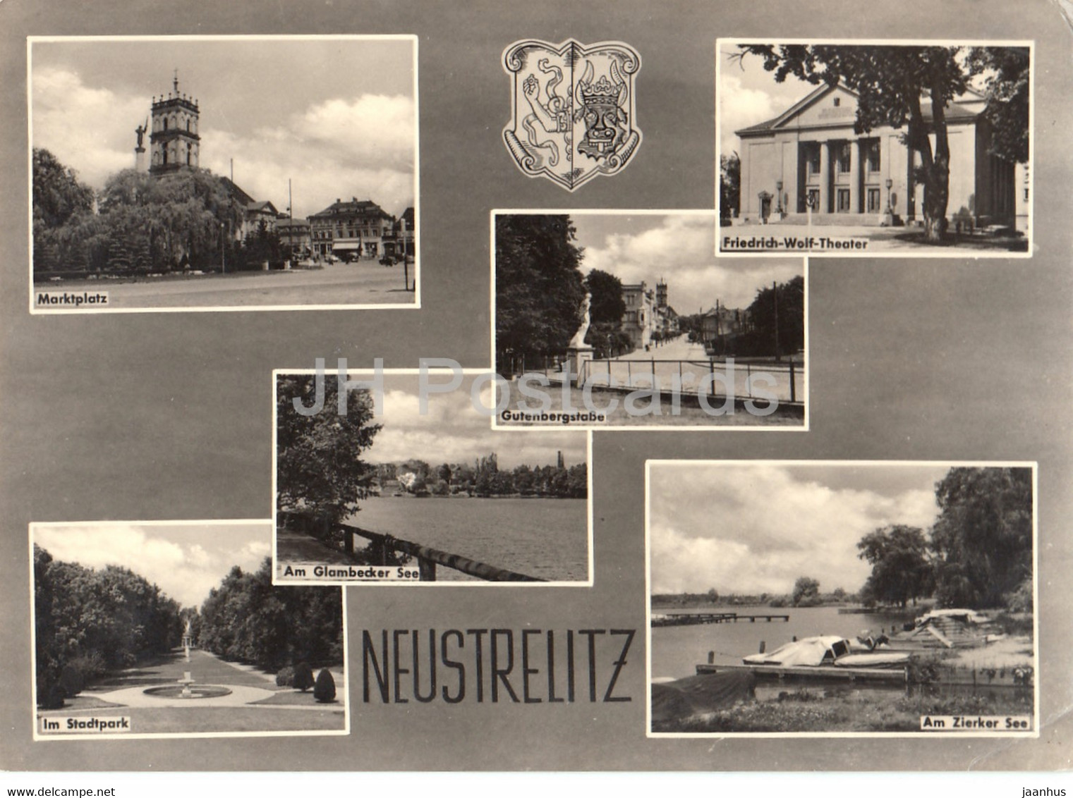 Neustrelitz - Marktplatz - Im Stadpark - Am Zierker See - Friedrich Wolf Theater - Theatre - Germany DDR - Used - Neustrelitz