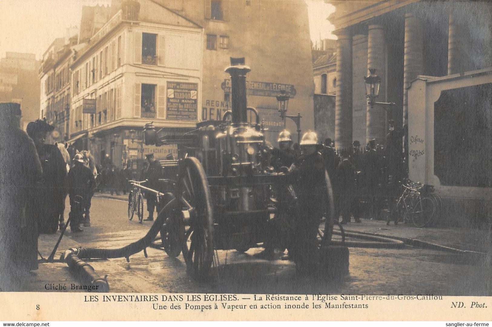 CPA 75 PARIS LES INVENTAIRES DANS LES EGLISES LA RESISTANCE ST PIERRE DU GROS CAILLOU UNE DES POMPES A VAPEUR EN ACTION - Altri & Non Classificati