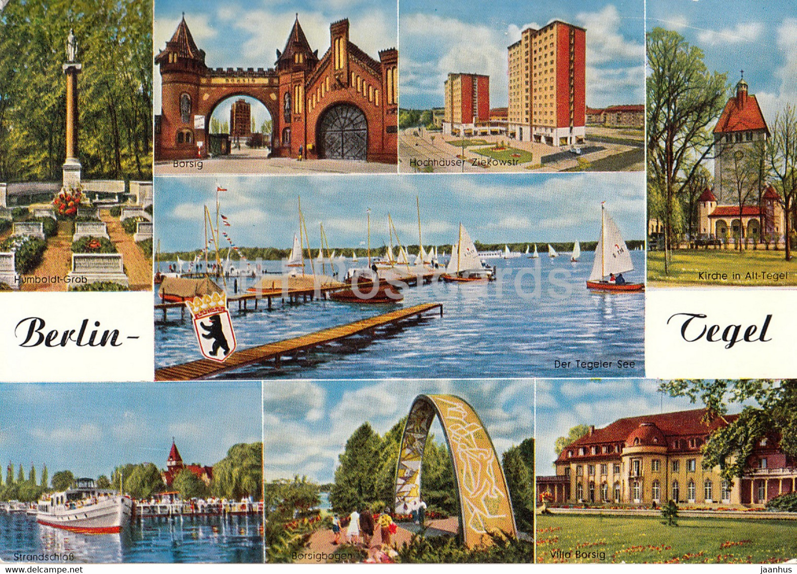 Berlin - Tegel - Humboldt Grab - Strandschloss - Borsig - Tegeler See - 1968 - Germany - Used - Tegel