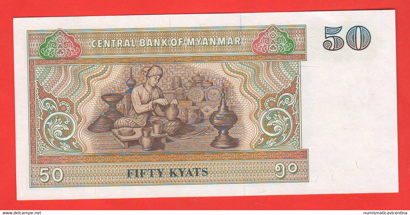 Myanmar 50 Kyats Fifty Asia Banknote - Myanmar