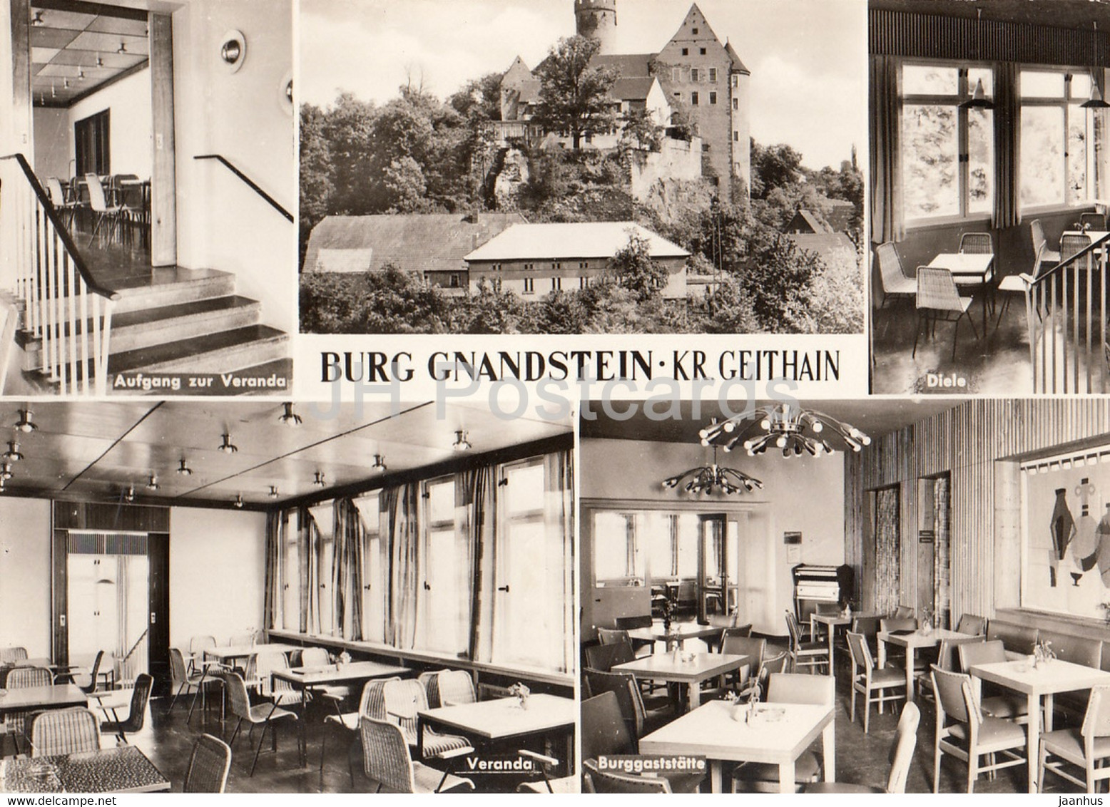 Burg Gnandstein - Kr Geithain - Diel - Veranda - Burggaststatte - Germany DDR - Unused - Kohren-Sahlis