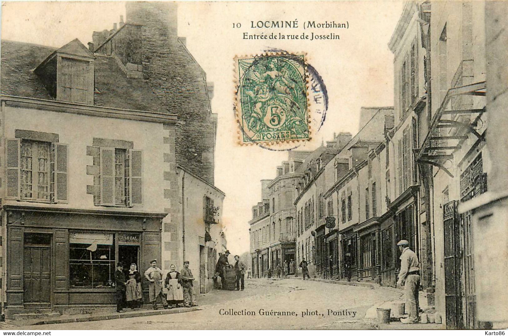 Locminé * Entrée De La Rue De Josselin * Commerce Magasin LE GAL - Locmine