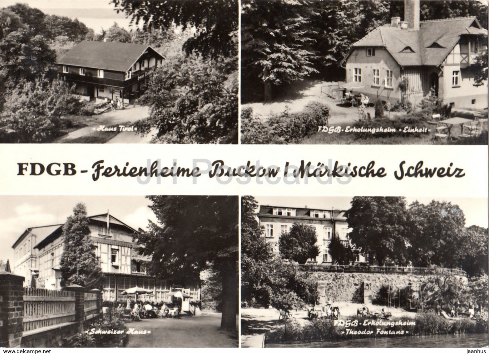 FDGB Ferienheime Buckow - Markische Schweiz - Haus Tirol - Schweizer Haus - 1960s - Germany DDR - Used - Buckow