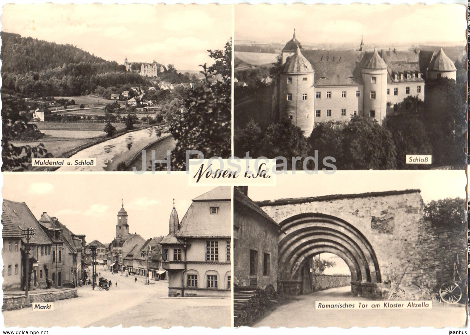 Nossen - Muldental Schloss - Schloss - Markt - Romanisches Tor Am Kloster Altzella - Germany DDR - Unused - Nossen