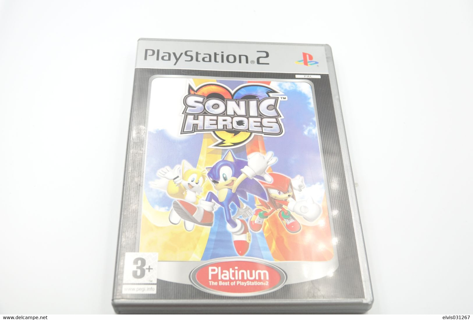 SONY PLAYSTATION TWO 2 PS2 : SONIC HEROES - PLATINUM - SEGA - Playstation 2