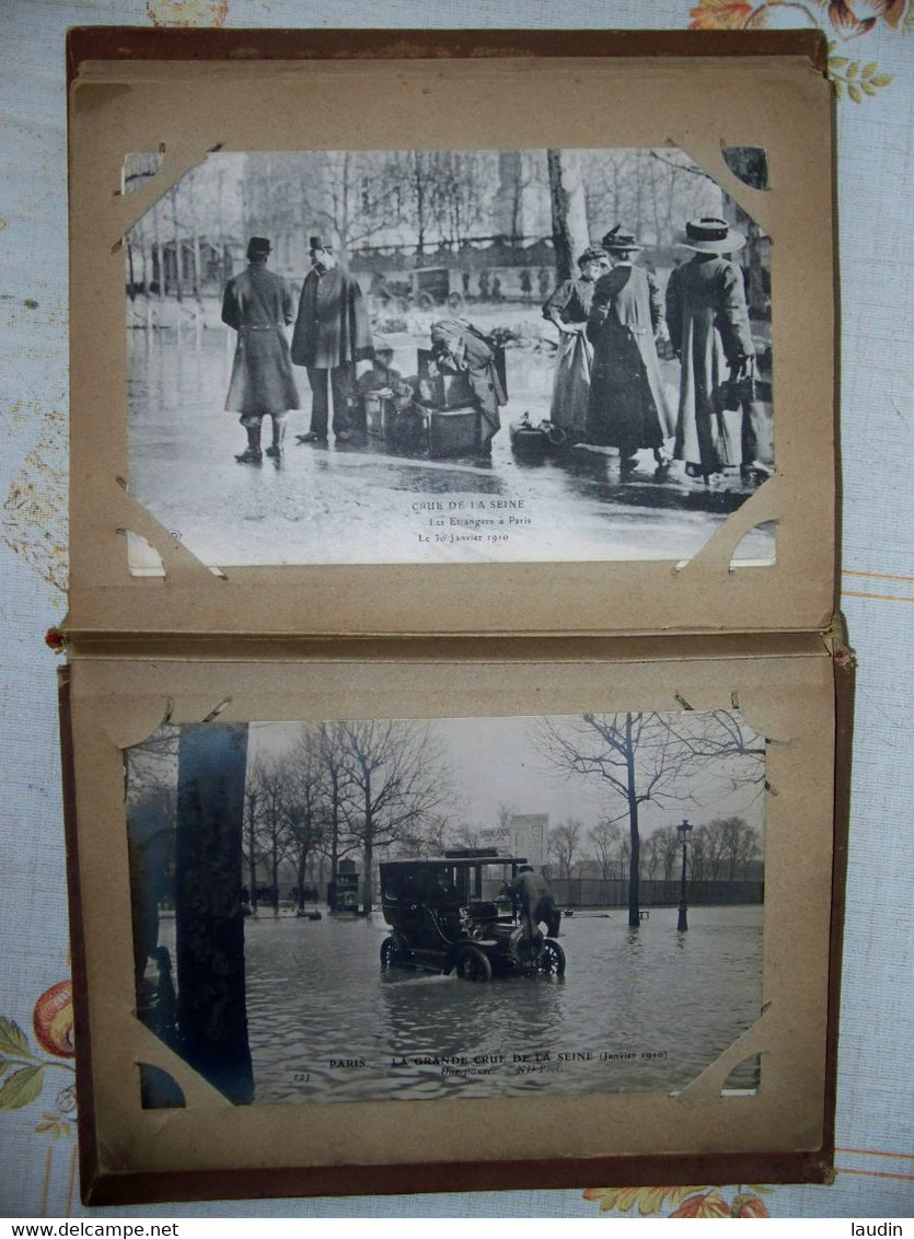 Album de 50 cartes postales inondations de Paris 1910