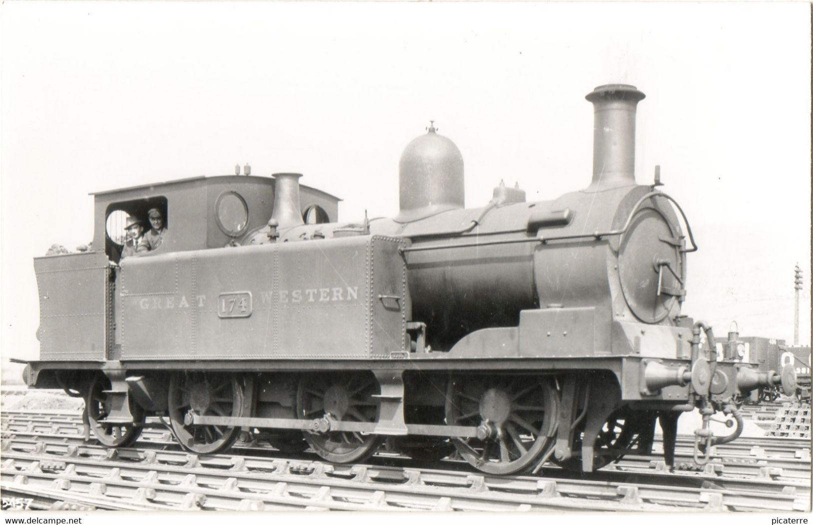 Postcard Size Photograph-Great Western Railway Engine  No.174 - Trains