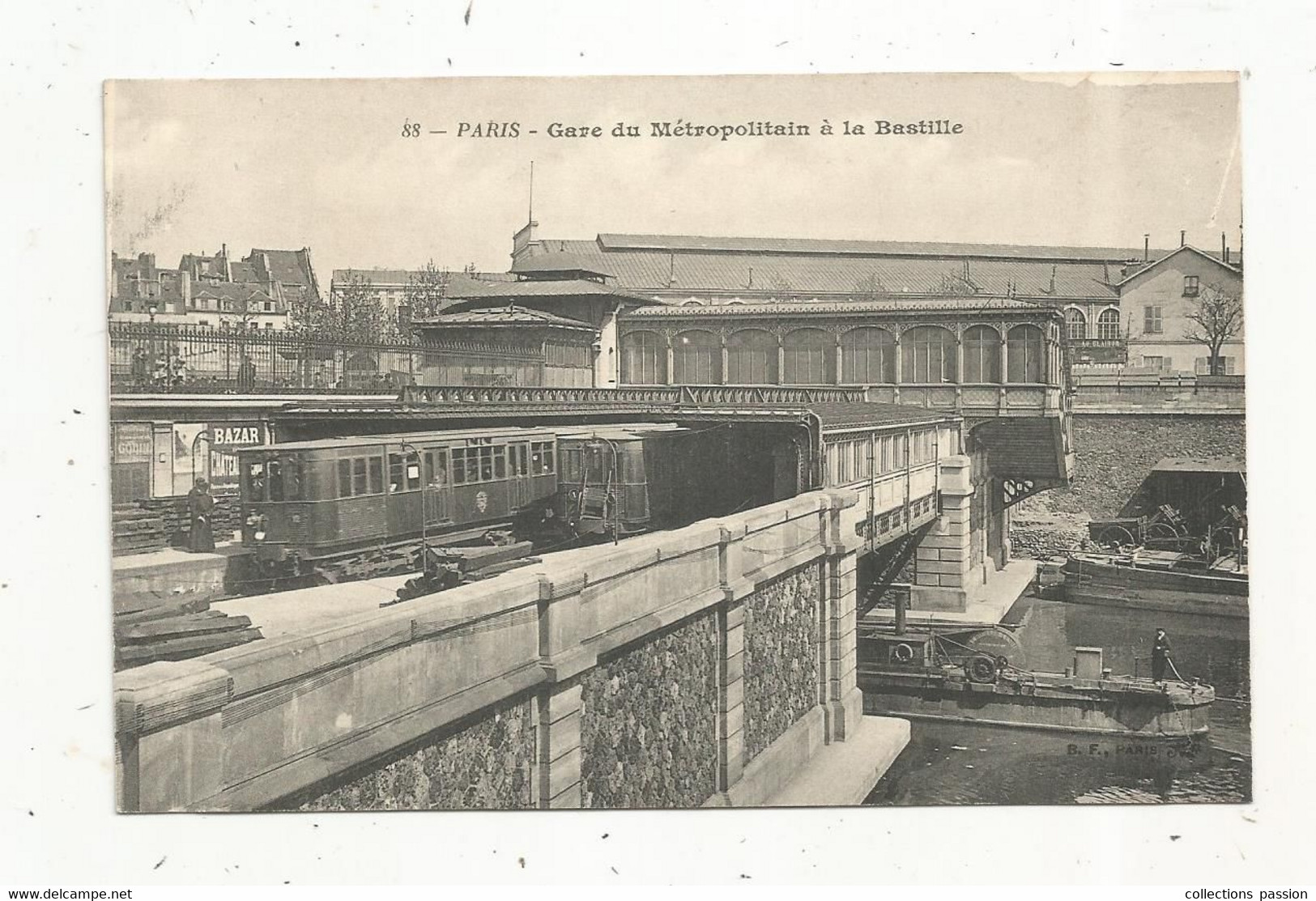 Cp , Chemin De Fer ,gare De METROPOLITAINà La BASTILLE ,vierge - Subway