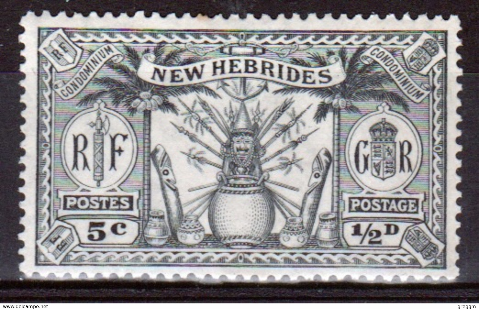 New Hebrides 1925 Single ½d (5c) Definitive Stamp In Mounted Mint Condition. - Neufs