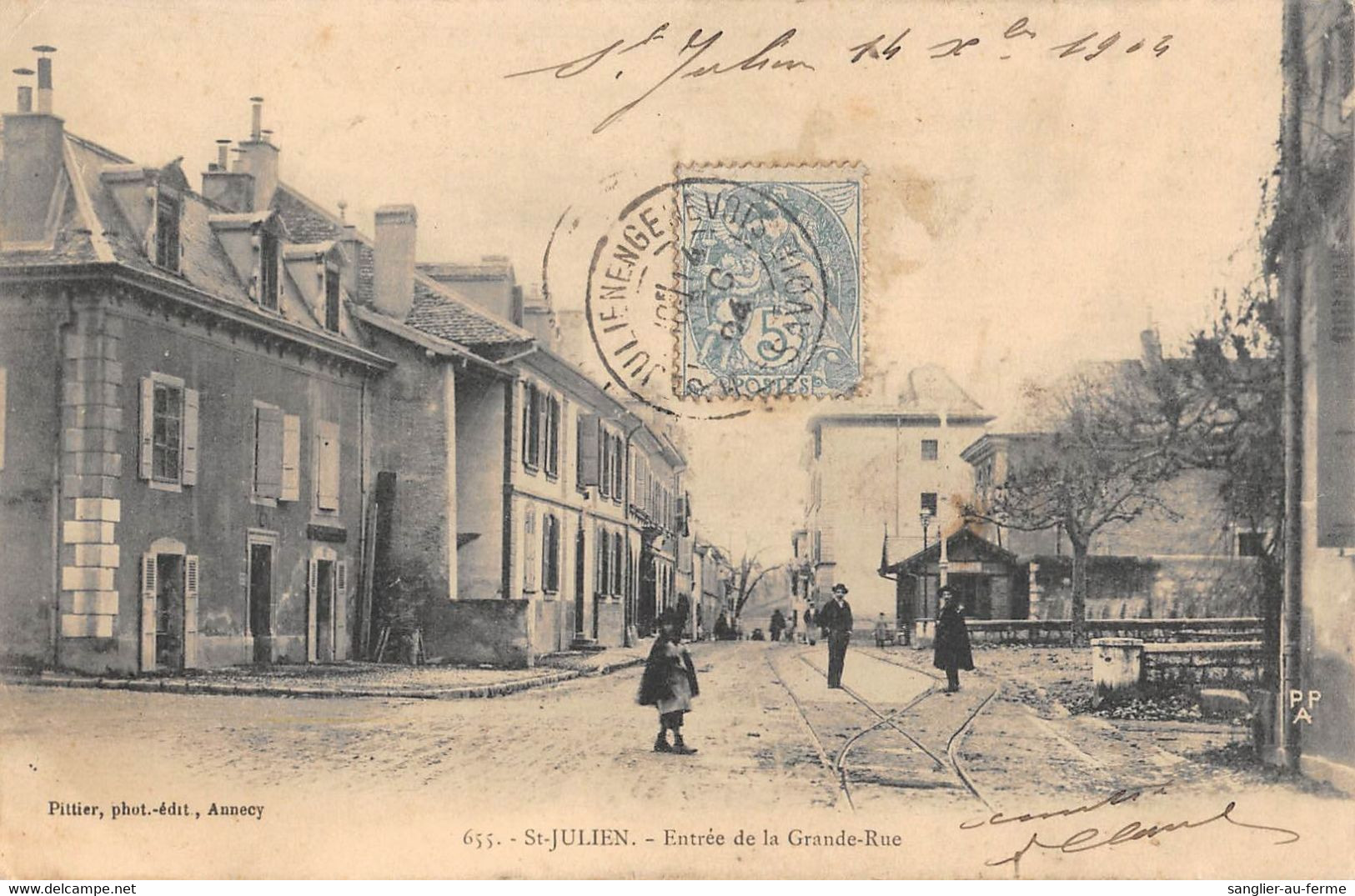 CPA 74 SAINT JULIEN ENTREE DE LA GRANDE RUE - Saint-Julien-en-Genevois