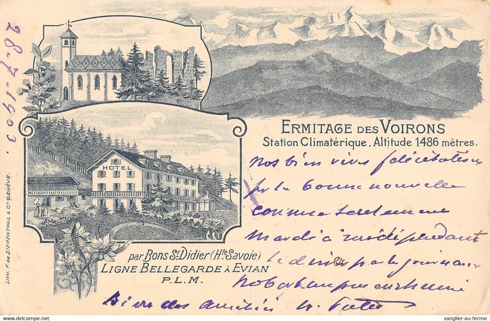 CPA 74 ERMITAGE DES VOIRONS PAR BONS SAINT DIDIER HAUTE SAVOIE - Sonstige & Ohne Zuordnung