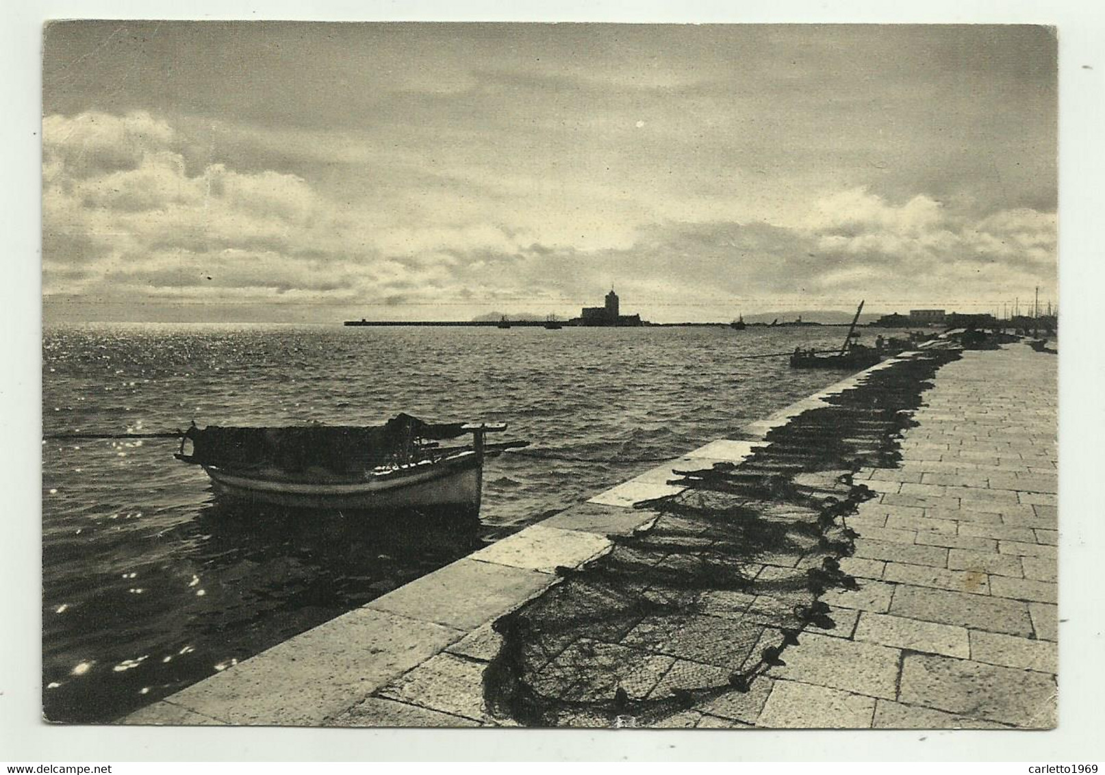 TRAPANI - NOTTURNO SUL LUNGOMARE  VIAGGIATA FG - Trapani