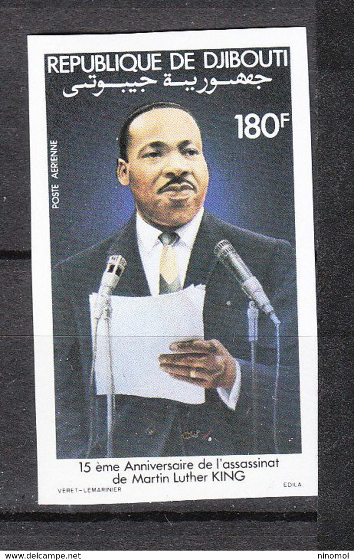 Gibuti Djibouti  -  1983. Martin Luther King. Imperforated MNH. Rare!! - Martin Luther King