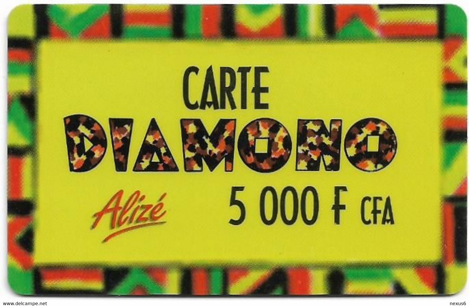 Senegal - Alizé - Carte Diamono, Cn. Normal Zero 0, GSM Refill 5.000CFA, Used - Sénégal