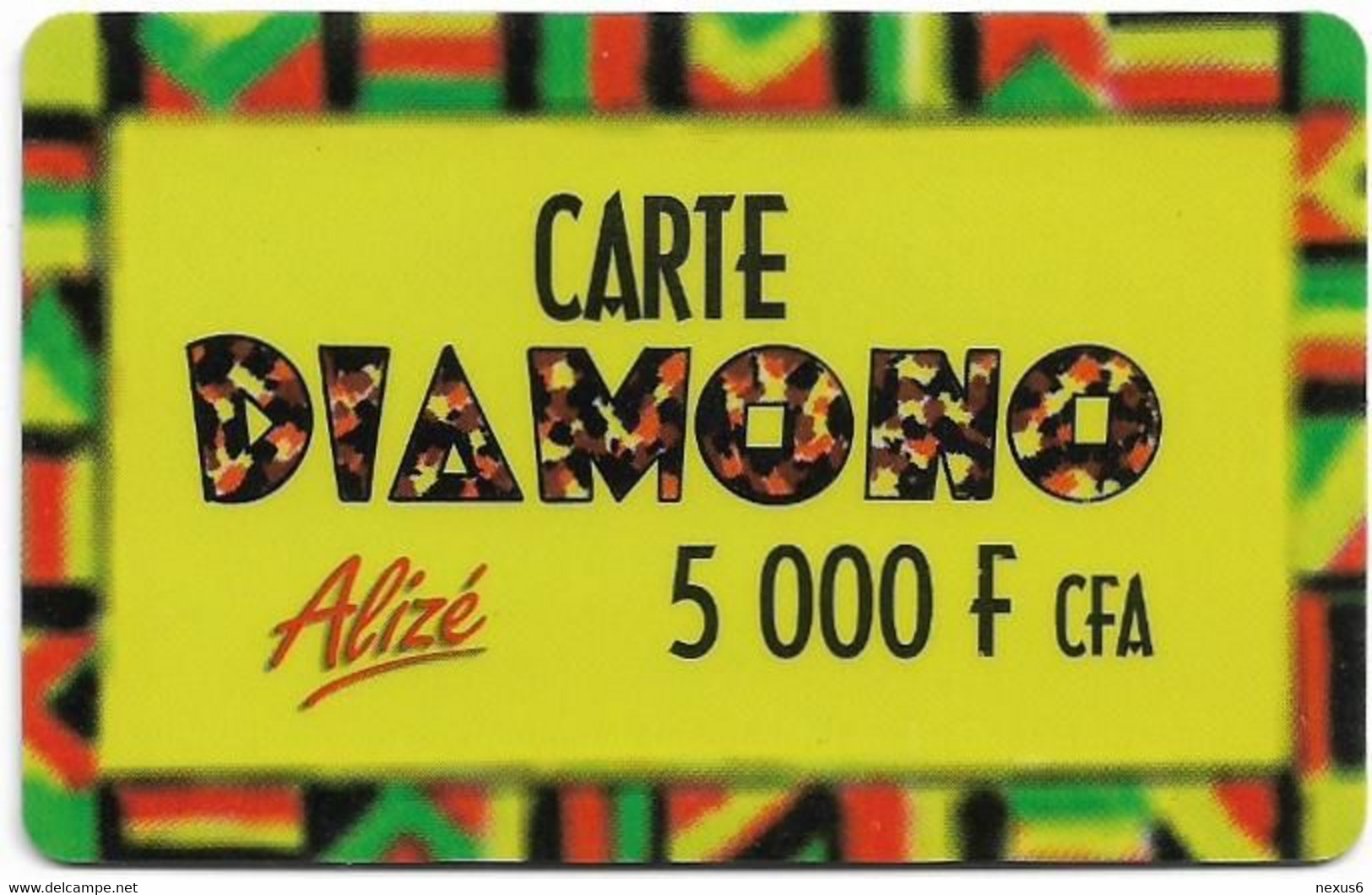 Senegal - Alizé - Carte Diamono, Cn. Normal Zero 0, GSM Refill 5.000CFA, Used - Senegal