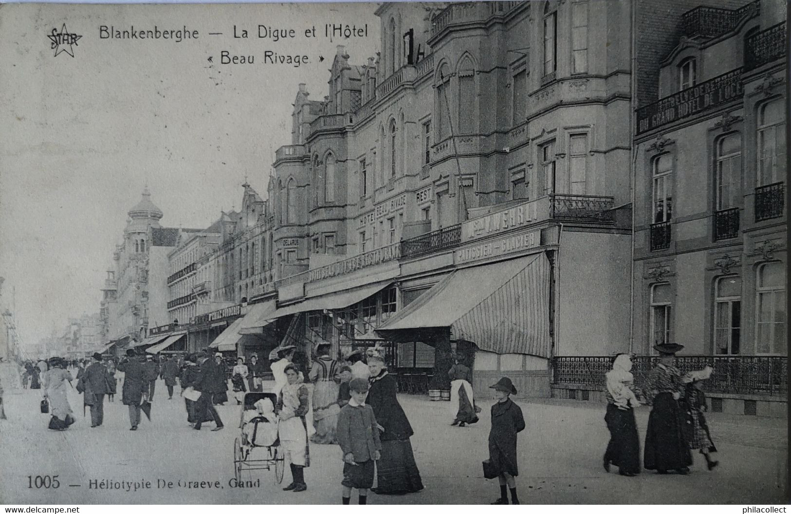 Blankenberge - Blankenberghe // LA Digue Et Hotel Beau Rivage 1911 Ed. Star - De Graeve 1005 - Blankenberge