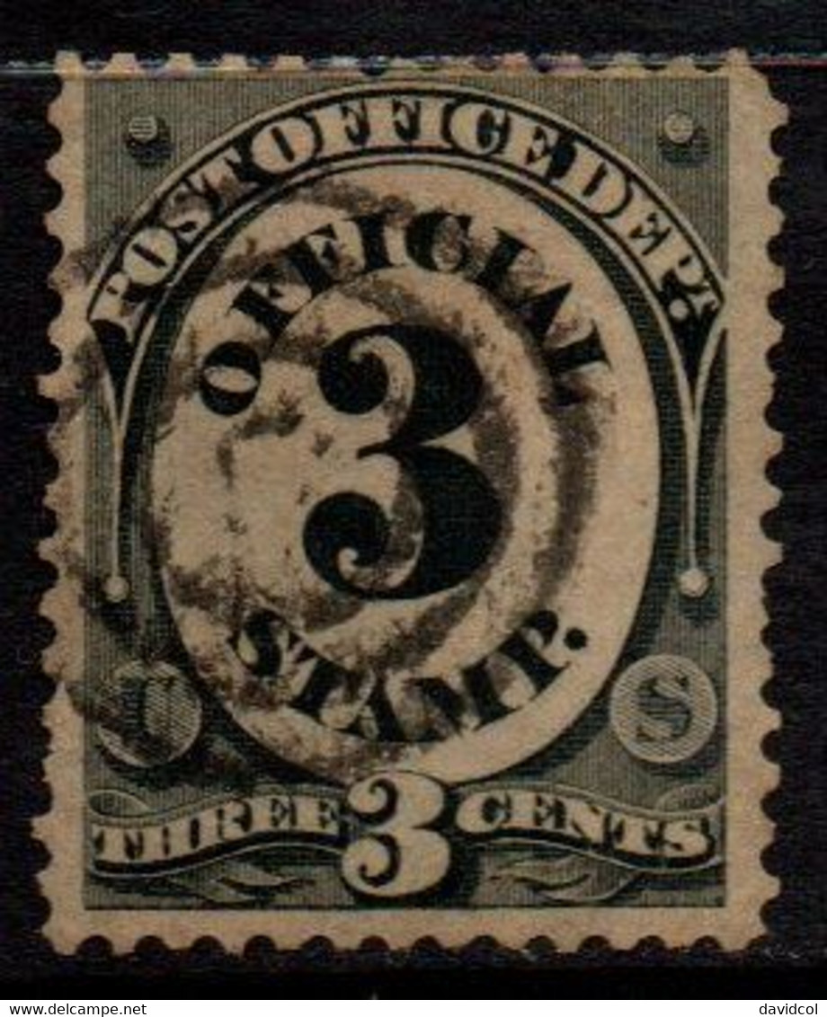 N409E - USA / 1873 - SC#: O49 - USED - POST OFFICE DEPT.- 3 CTS - Dienstzegels